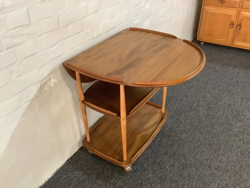 Ercol Windsor 505 Drop Leaf Serving Table On Castors.