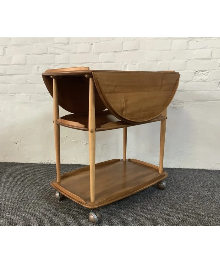 Ercol Windsor 505 Drop Leaf Serving Table On Castors.
