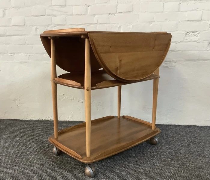 Ercol Windsor 505 Drop Leaf Serving Table On Castors.