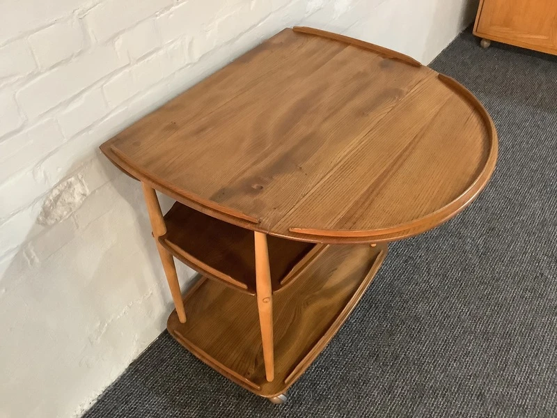 Ercol Windsor 505 Drop Leaf Serving Table On Castors.
