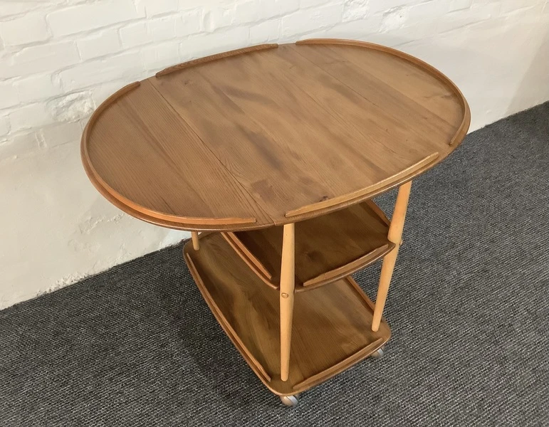 Ercol Windsor 505 Drop Leaf Serving Table On Castors.