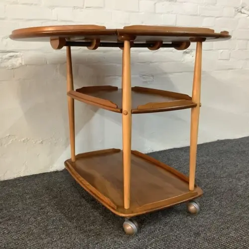 Ercol Windsor 505 Drop Leaf Serving Table On Castors.