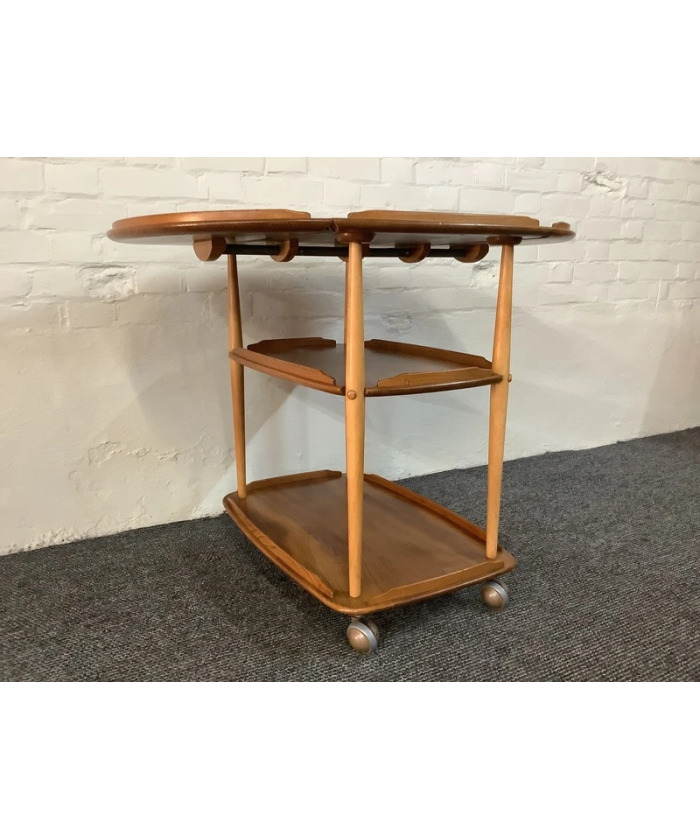 Ercol Windsor 505 Drop Leaf Serving Table On Castors.