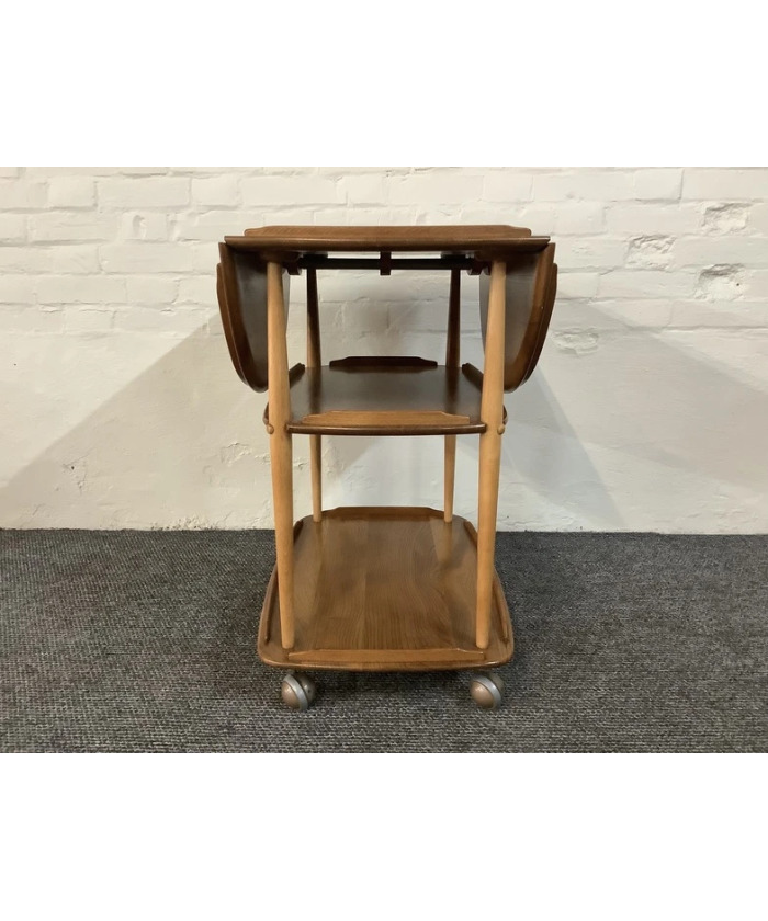 Ercol Windsor 505 Drop Leaf Serving Table On Castors.
