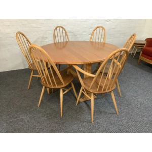 Ercol Windsor 610 Gate Leg Dining Table In Light Finish.