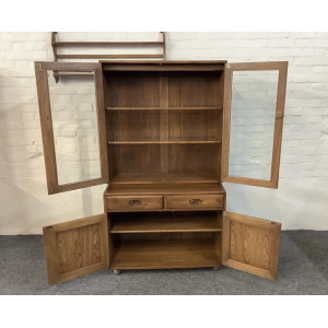 Ercol Windsor Display Cabinet On Castors.