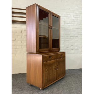 Ercol Windsor Display Cabinet On Castors.