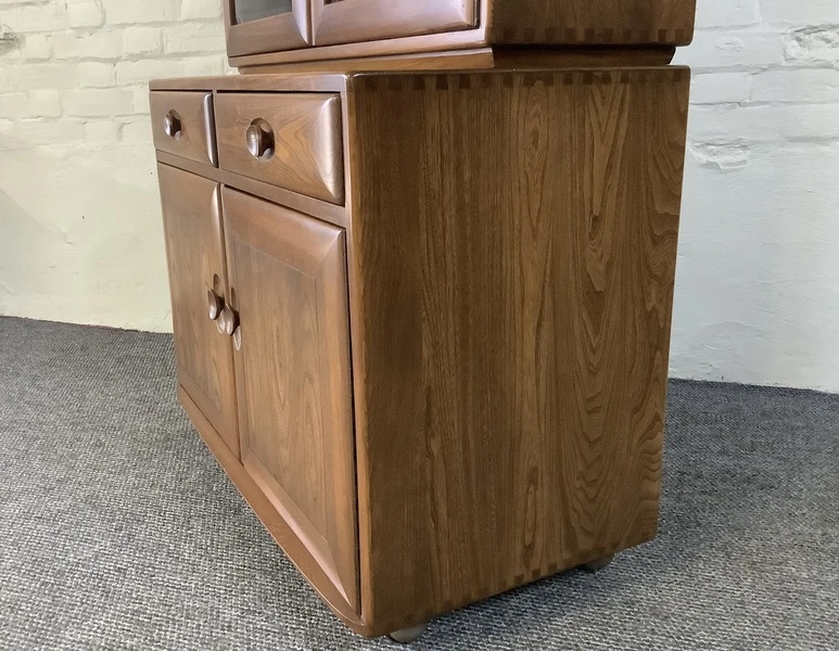 Ercol Windsor Display Cabinet On Castors.
