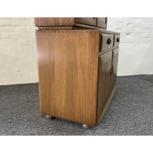 Ercol Windsor Display Cabinet On Castors.