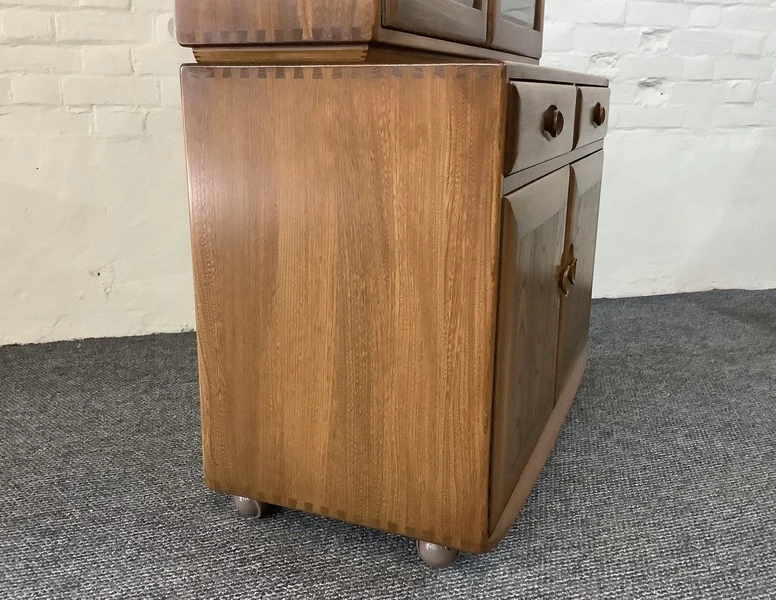 Ercol Windsor Display Cabinet On Castors.