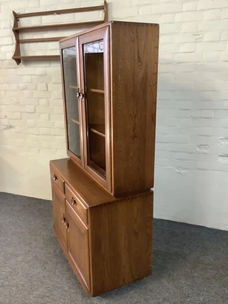 Ercol Windsor Display Cabinet On Castors.