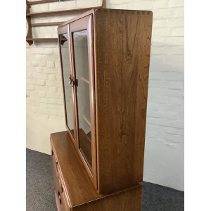 Ercol Windsor Display Cabinet On Castors.