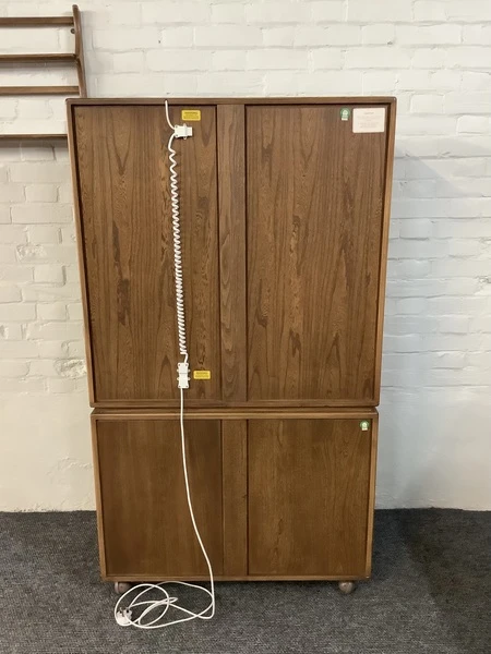 Ercol Windsor Display Cabinet On Castors.