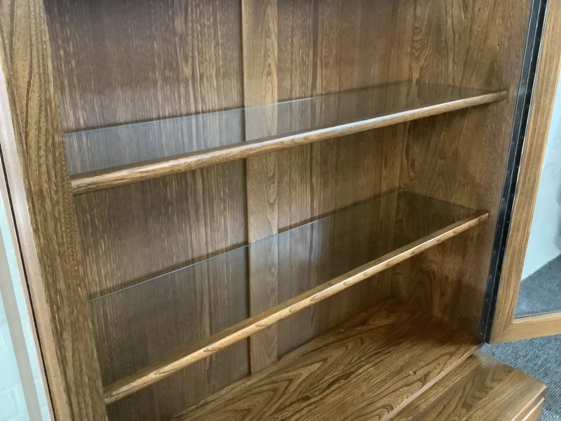 Ercol Windsor Display Cabinet On Castors.