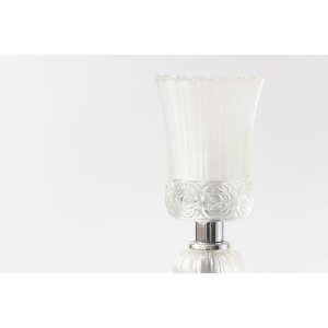 Eric Katz, 20th Century Glass Flute Pair Of Table Lamps