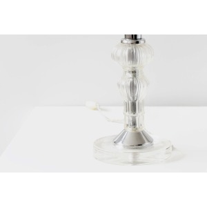 Eric Katz, 20th Century Glass Flute Pair Of Table Lamps