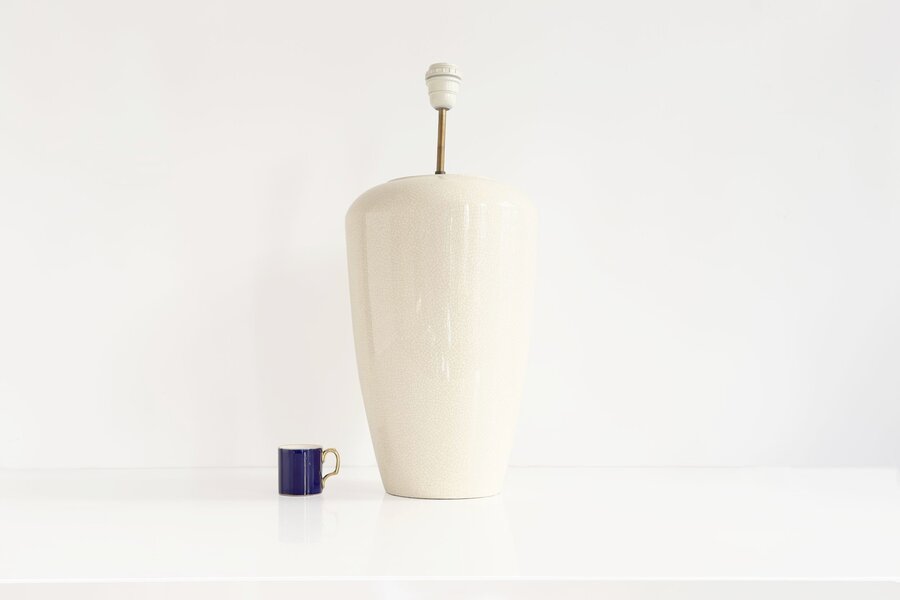 Faiencerie De Charolles Ceramic Table Lamp, 20th Century