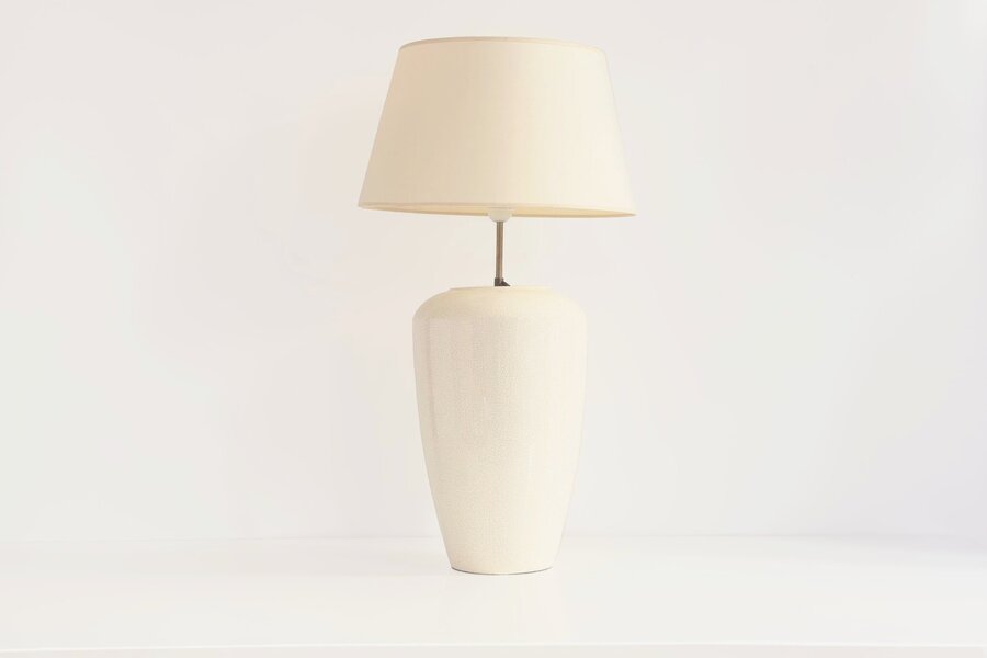 Faiencerie De Charolles Ceramic Table Lamp, 20th Century