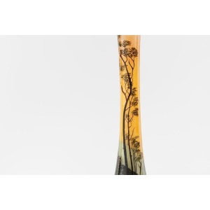 François Théodore Legras Orange And Green Soliflore Vase