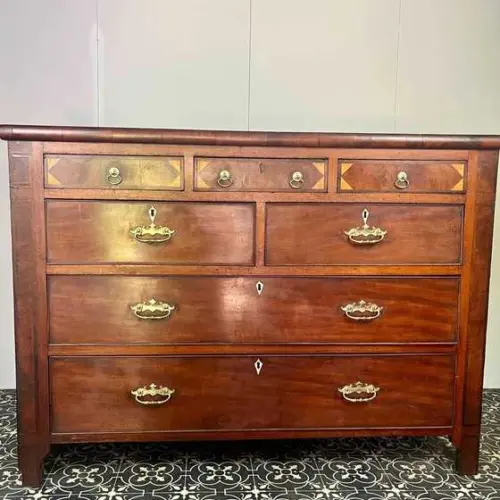 Georgian Mahogany Chest Of Drawers, Bedroom Furniture, Elegant Sideboard, 18th Century Cabinet, Dressing Room, Period Design, Interior Decor