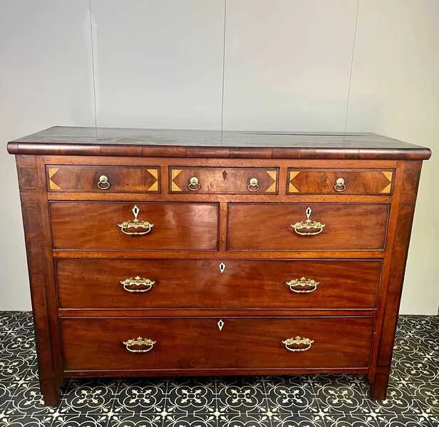 Georgian Mahogany Chest Of Drawers, Bedroom Furniture, Elegant Sideboard, 18th Century Cabinet, Dressing Room, Period Design, Interior Decor