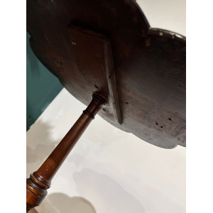 Georgian Mahogany Petal Top Pedestal Tripod Table