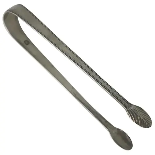 A good pair antique Georgian English solid silver Sugar Tongs 31g C.18thC