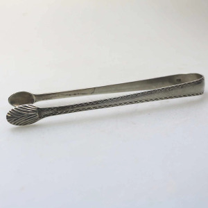 A good pair antique Georgian English solid silver Sugar Tongs 31g C.18thC