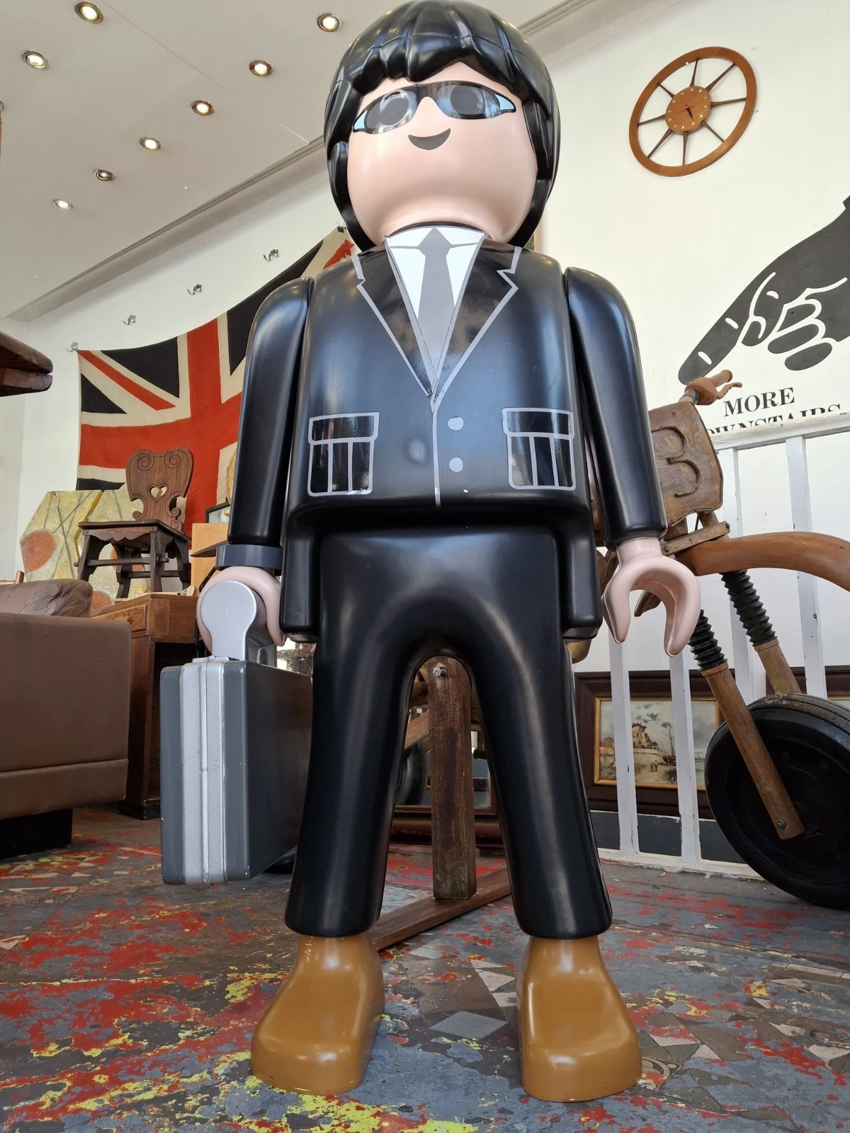 Giant Playmobil Secret Agent Toy Shop Display Figure. Vintage/Collectible/Retro