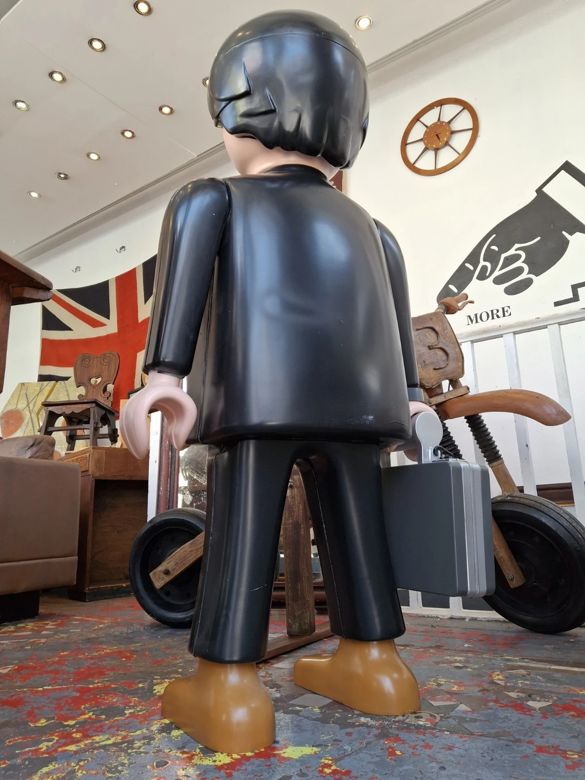 Giant Playmobil Secret Agent Toy Shop Display Figure. Vintage/Collectible/Retro