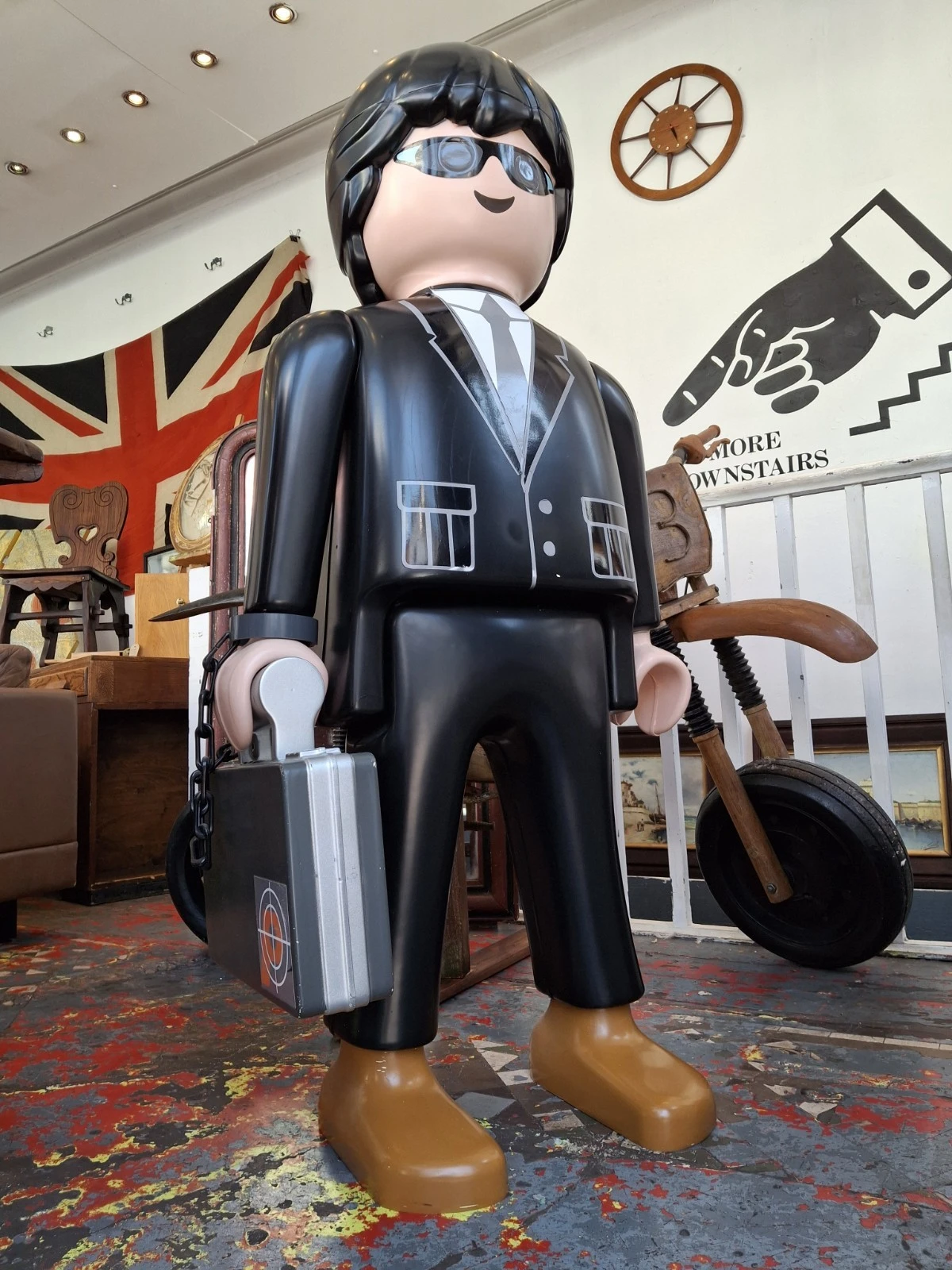 Giant Playmobil Secret Agent Toy Shop Display Figure. Vintage/Collectible/Retro