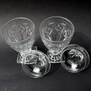 A wonderful pair of antique Georgian Irish Dublin or Cork cut glass BonBon Jars / Urns C.1790