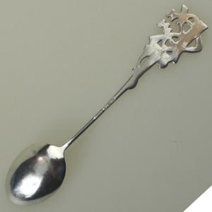 Fine antique George V English solid silver novelty Sporting Golfing Spoon C.1920