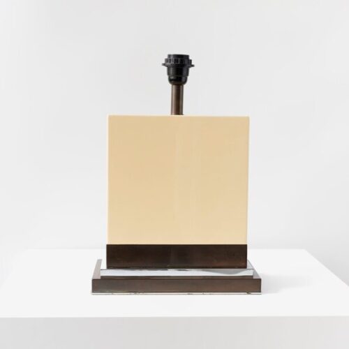Jean Claude Mahey – Cream Resin Table Lamp 1970s