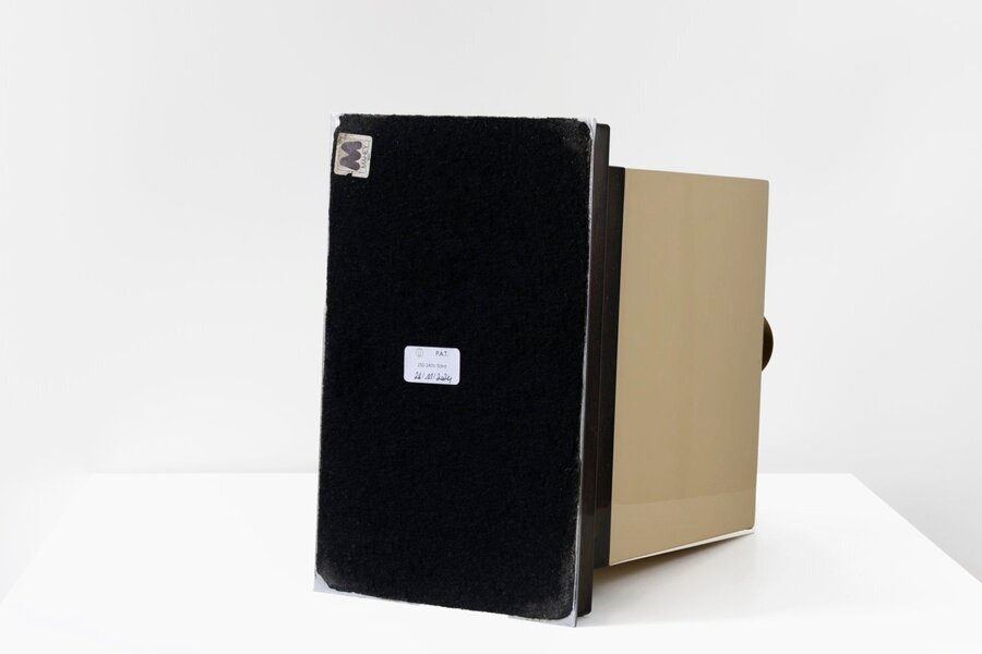 Jean Claude Mahey – Rectangular Cream Resin Table Lamp 1970s