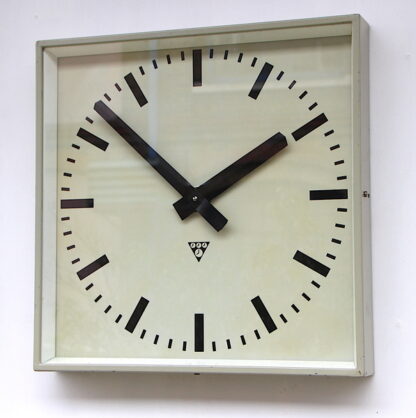 Large 44cm 1970s Czech Office/Commercial Industrial Wall Clock. Fully Guaranteed