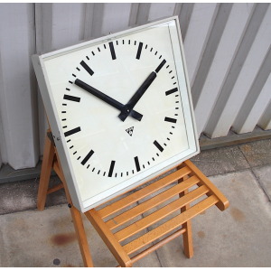 Large 44cm 1970s Czech Office/Commercial Industrial Wall Clock. Fully Guaranteed