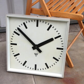 Large 44cm 1970s Czech Office/Commercial Industrial Wall Clock. Fully Guaranteed