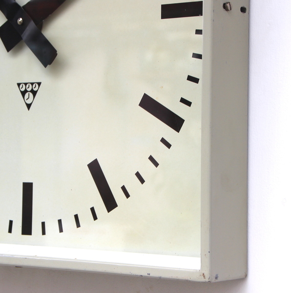 Large 44cm 1970s Czech Office/Commercial Industrial Wall Clock. Fully Guaranteed
