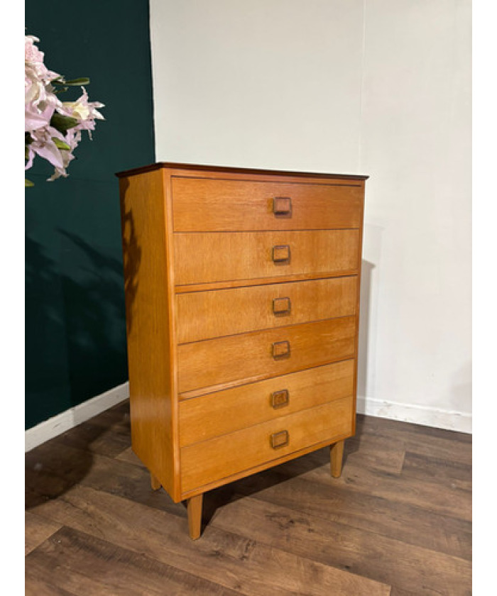 Lebus Mid Century 6 Drawer Bedroom Chest