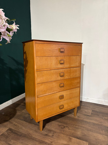 Lebus Mid Century 6 Drawer Bedroom Chest
