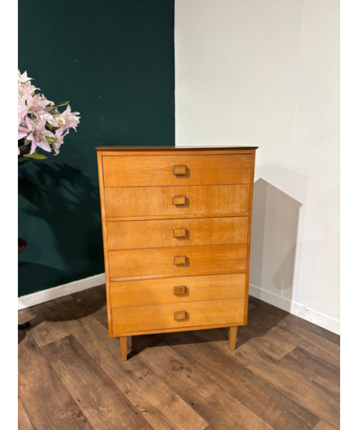 Lebus Mid Century 6 Drawer Bedroom Chest