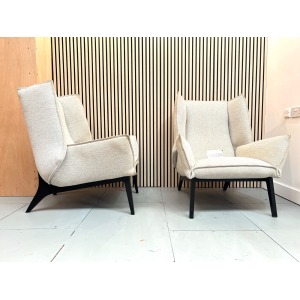 Ligne Roset, Pair of Upholstered Toa Armchairs
