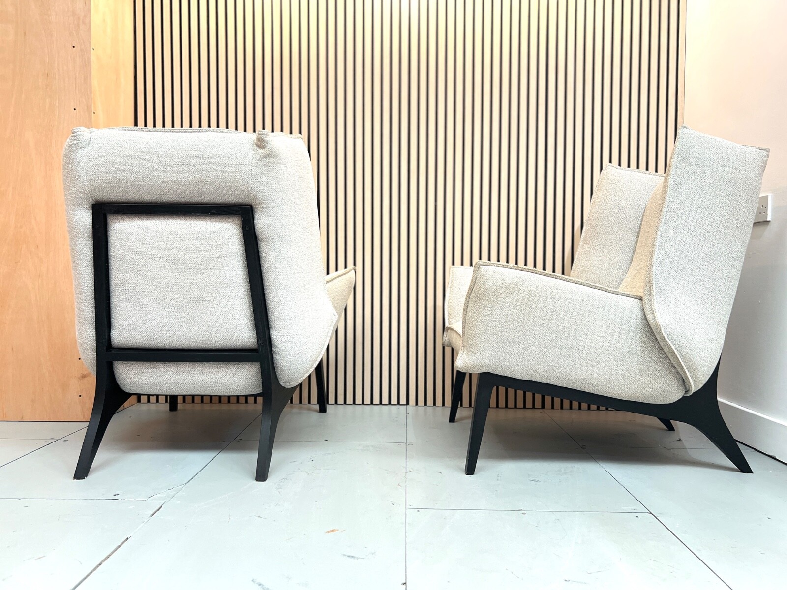 Ligne Roset, Pair of Upholstered Toa Armchairs