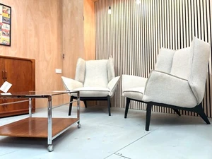 Ligne Roset, Pair of Upholstered Toa Armchairs
