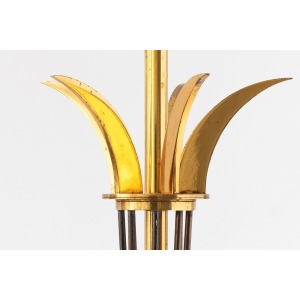 Maison Arlus Brass Table Lamp, 1950s