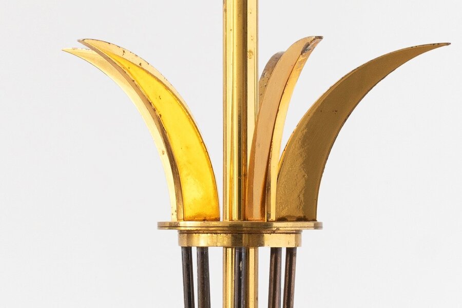 Maison Arlus Brass Table Lamp, 1950s