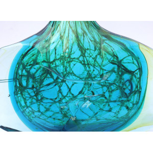 A good mid-century Maltese Mdina art glass signed & dated Fish / Axe Head Vase C.1976
