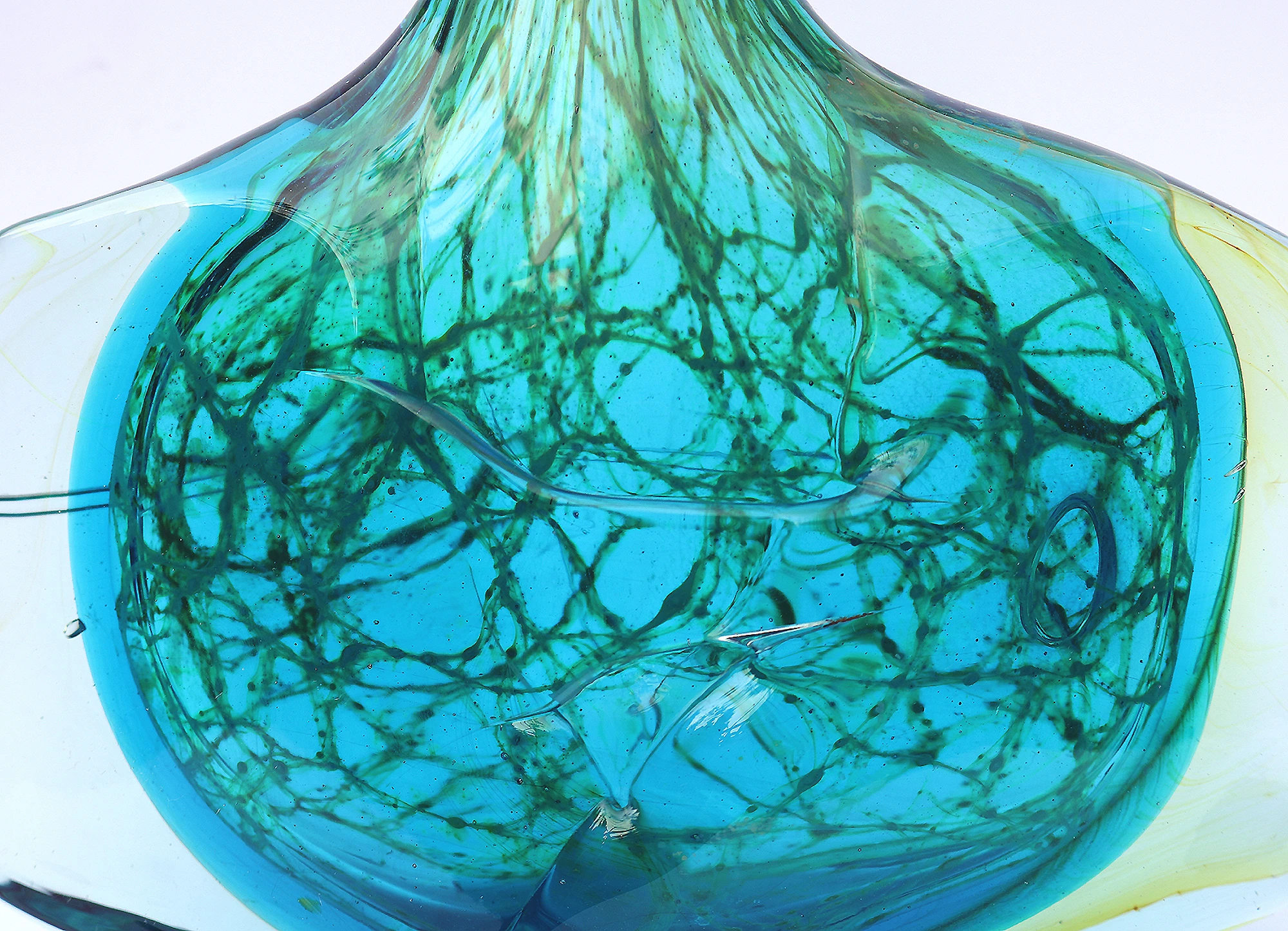 A good mid-century Maltese Mdina art glass signed & dated Fish / Axe Head Vase C.1976