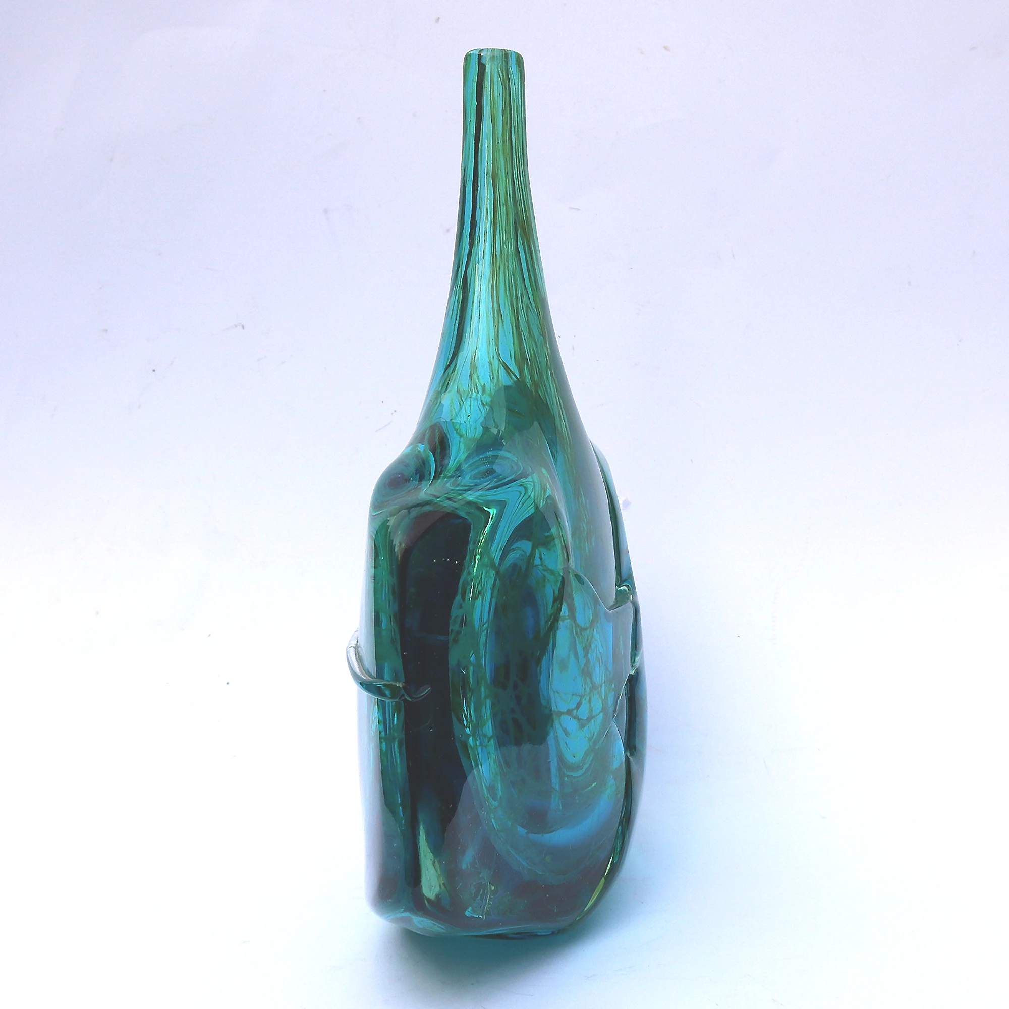 A good mid-century Maltese Mdina art glass signed & dated Fish / Axe Head Vase C.1976